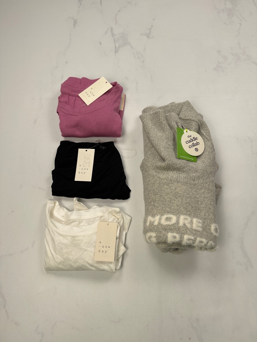 A New Day The Cuddle Collab Minimalist Understated Fashion Lot of 4 - Womens S